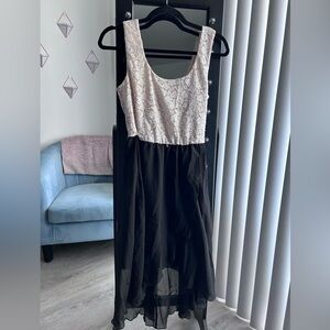 ONLY WORN ONCE Sparkly Chiffon High-Low Dress